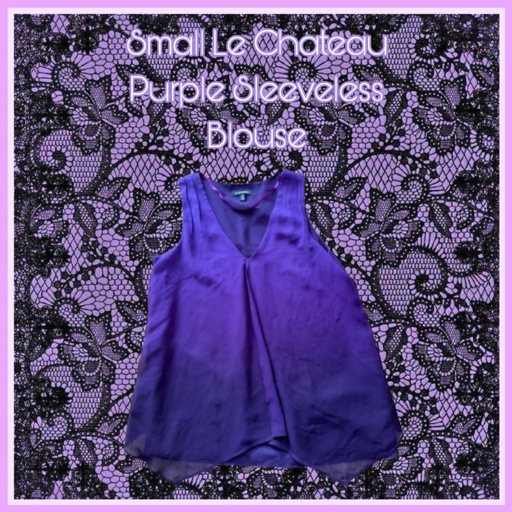 Le Chateau Purple Sleeveless Top